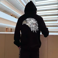 famous oversized mens hoodie sports hoody pullover male leisure wild hot diamond pattern heavy craft clothing
