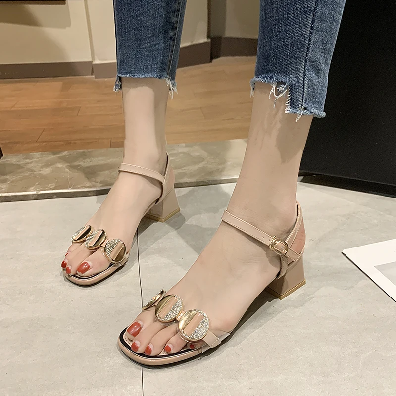 

High-heeled Sandals for Women Korean Style Fashion Strappy Heels