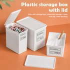 Маленький пластиковый контейнер, коробка для хранения с крышкой, пыленепроницаемые штабелируемые бытовые предметы для дома, коробка для замены стирального порошка DTT