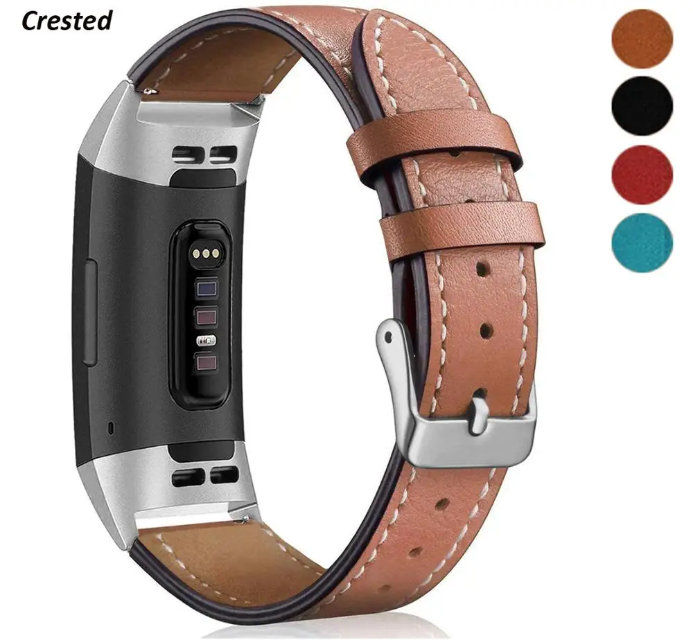 

Кожаный ремешок для фитнес-браслета Fitbit Charge 3/Charge 4