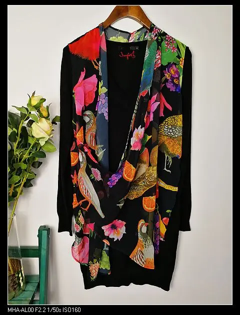 14 Impresso blusas bordadas de Graus, Espanha xs-xl - Цвет: 14