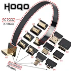 HDMI-совместимый FPV HDMI плоский кабель с подъемом под углом вверхвниз Micro HDMI к HDMI 90 градусов гибкий 20pin разъем HDMI Raspberry Pi 4