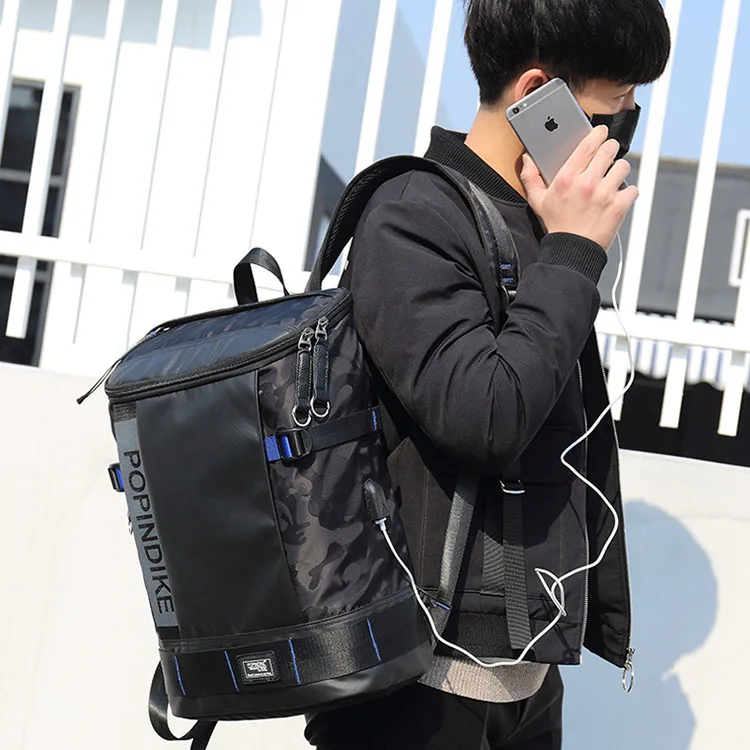 Высококачественный Оксфордский USB рюкзак для ноутбука мужчин школьный