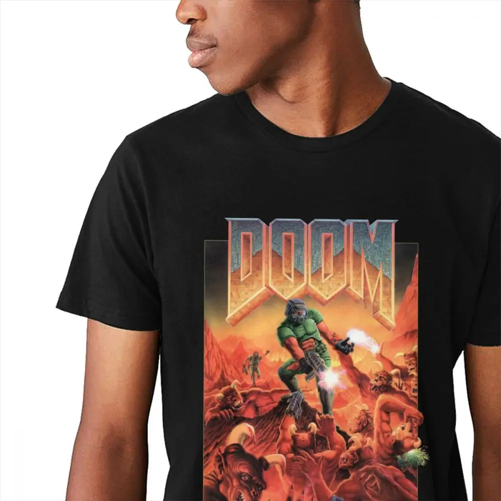Рисунок под индивидуальный заказ Doom II ад на земле 1994 футболка для мужчин летом