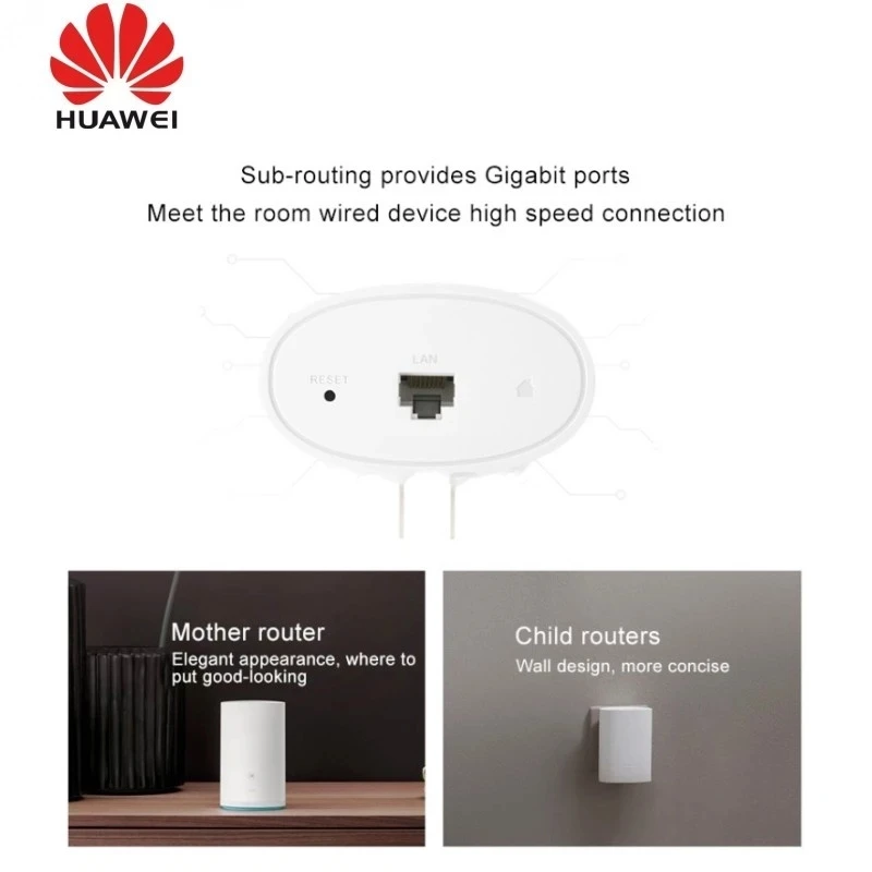 Huawei Q2S Pro Mesh Router 3-Base 5G Dual Band Router Gigabit Ports High-Speed Connection WiFi Router