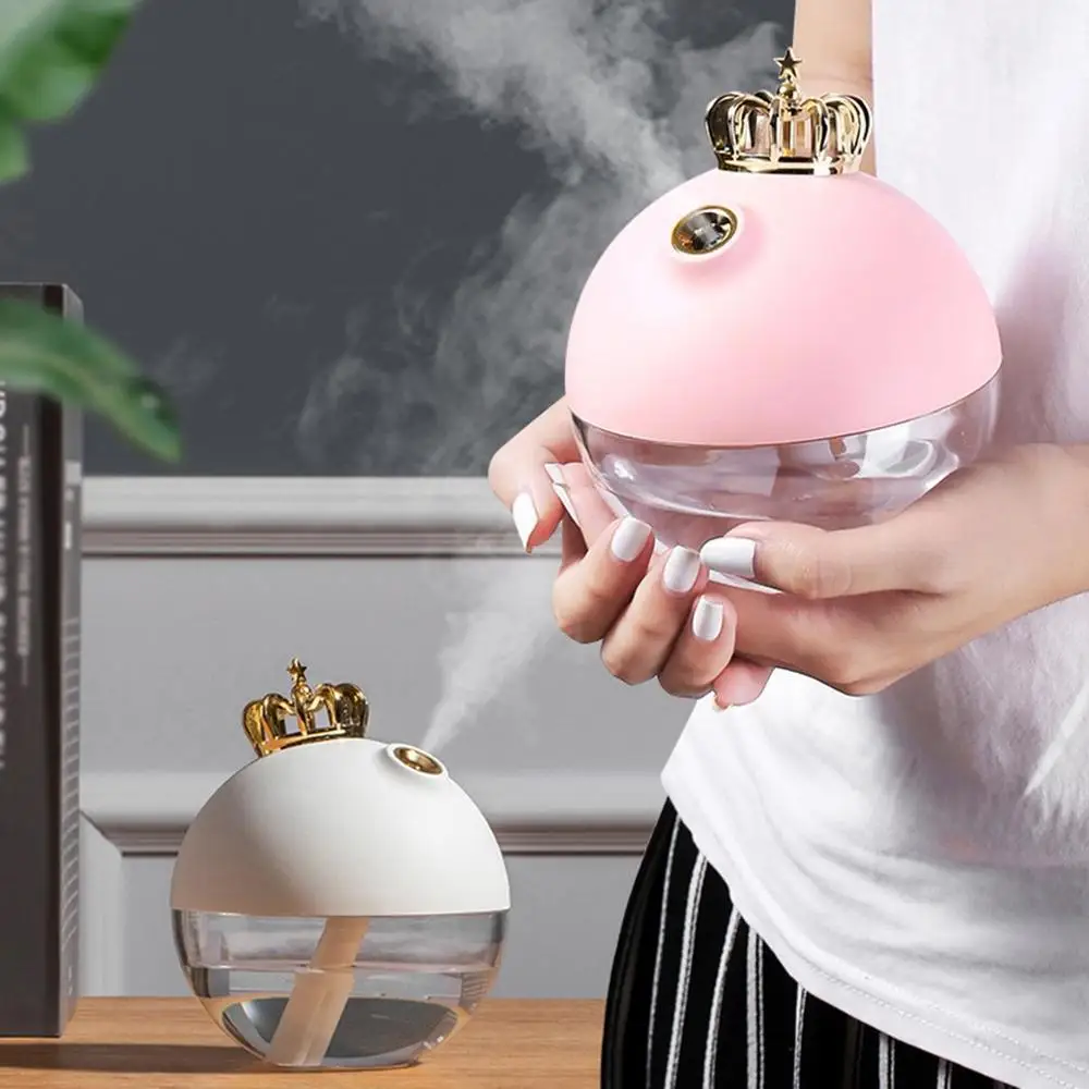 

Mini Size Cute USB Crown Humidifier Office Desk Humidifier For Bedroom Home Office Car USB Room Humidifier