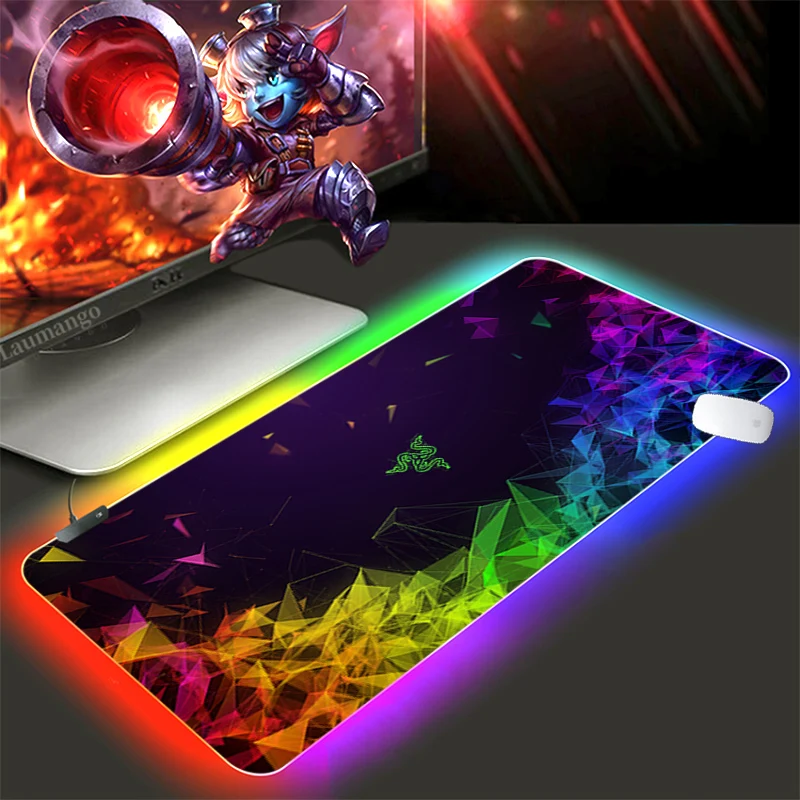 mouse pad rgb razer speed kawaii gaming accessories laptop mousepad gabinete pc gamer carpet led backlit cs go varmilo desk mat free global shipping