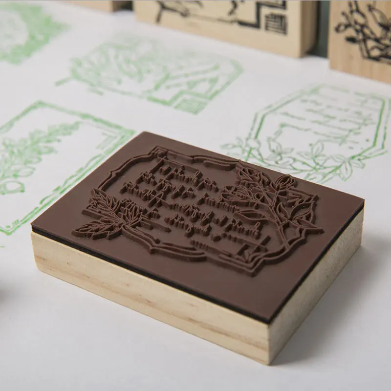 1 шт. серия краев фраз сделай сам деревянный штамп винтажный резиновый рукоделие