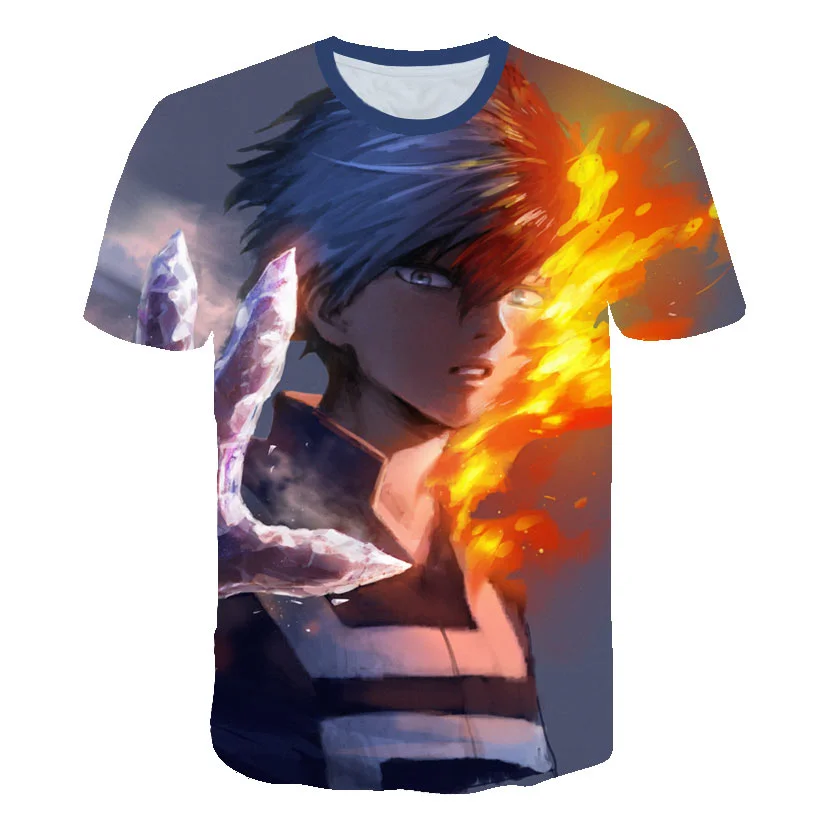 

2021 new Anime My Hero Academia T Shirt 3D Print Fashion Men's Clothing Short Sleeve Harajuku Men Women Streetwear men clothing