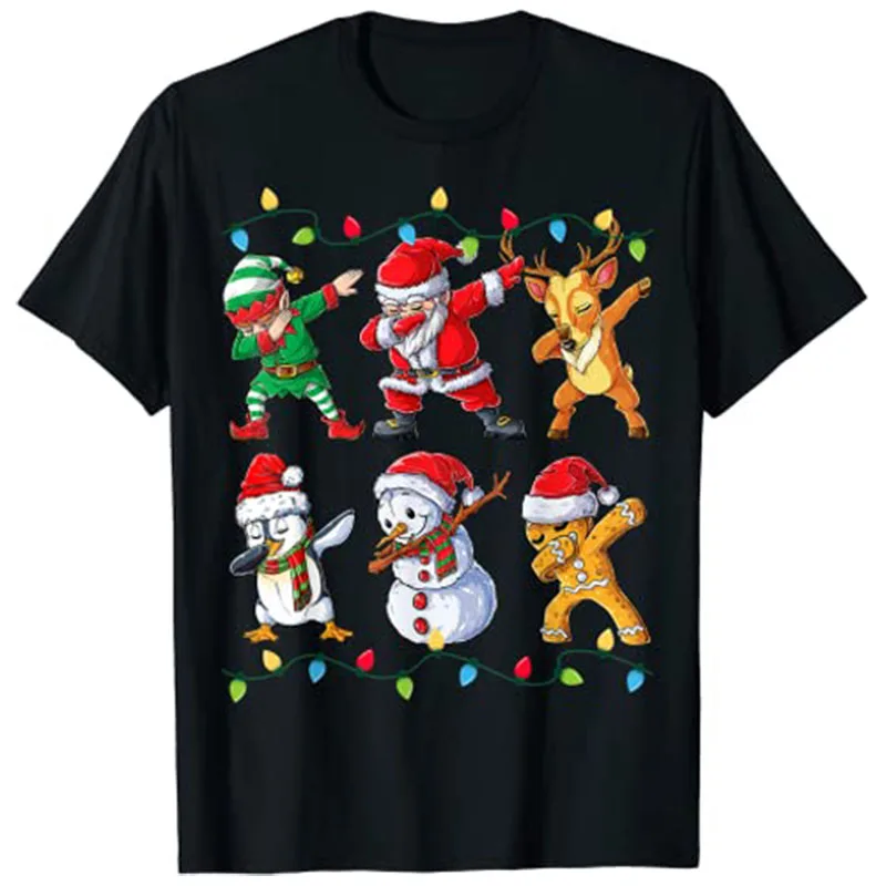 Dabbing Santa Elf Friends Christmas Squad Boys Men Funny Xmas Vacation Dab T-Shirt