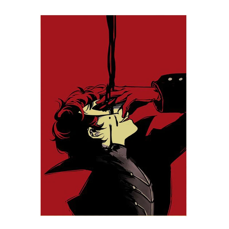 Ретро-постер из крафт-бумаги Persona 5 художественный постер для гостиной живопись