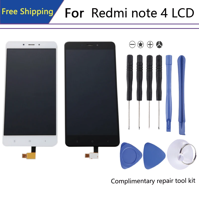 Для Xiaomi redmi note 4 ЖК дисплей в мобильном дисплее дигитайзер Запчасти для ремонта AA