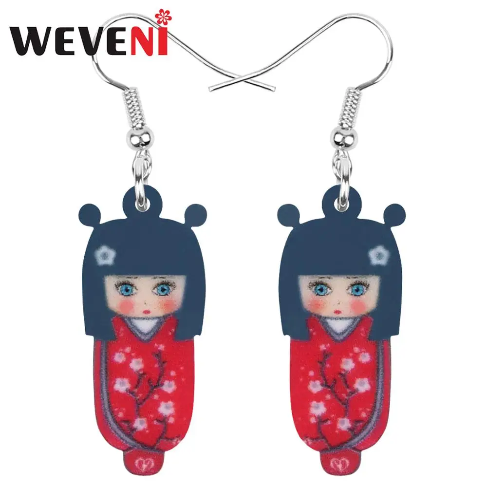 WEVENI акриловые серьги в виде птиц животных висячие украшения для женщин девочек