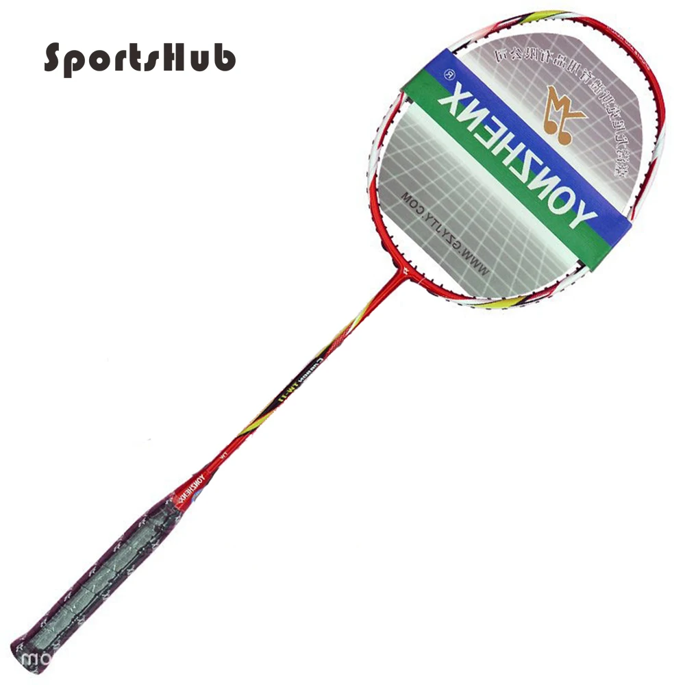 SPORTSHUB 85 г Средний тренировочный углеродный комплект ракетки для бадминтона