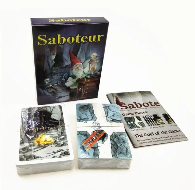 Saboteur 1 & saboteur 1+2 card game full English jogos de tabuleiro dwarf mi_TM 