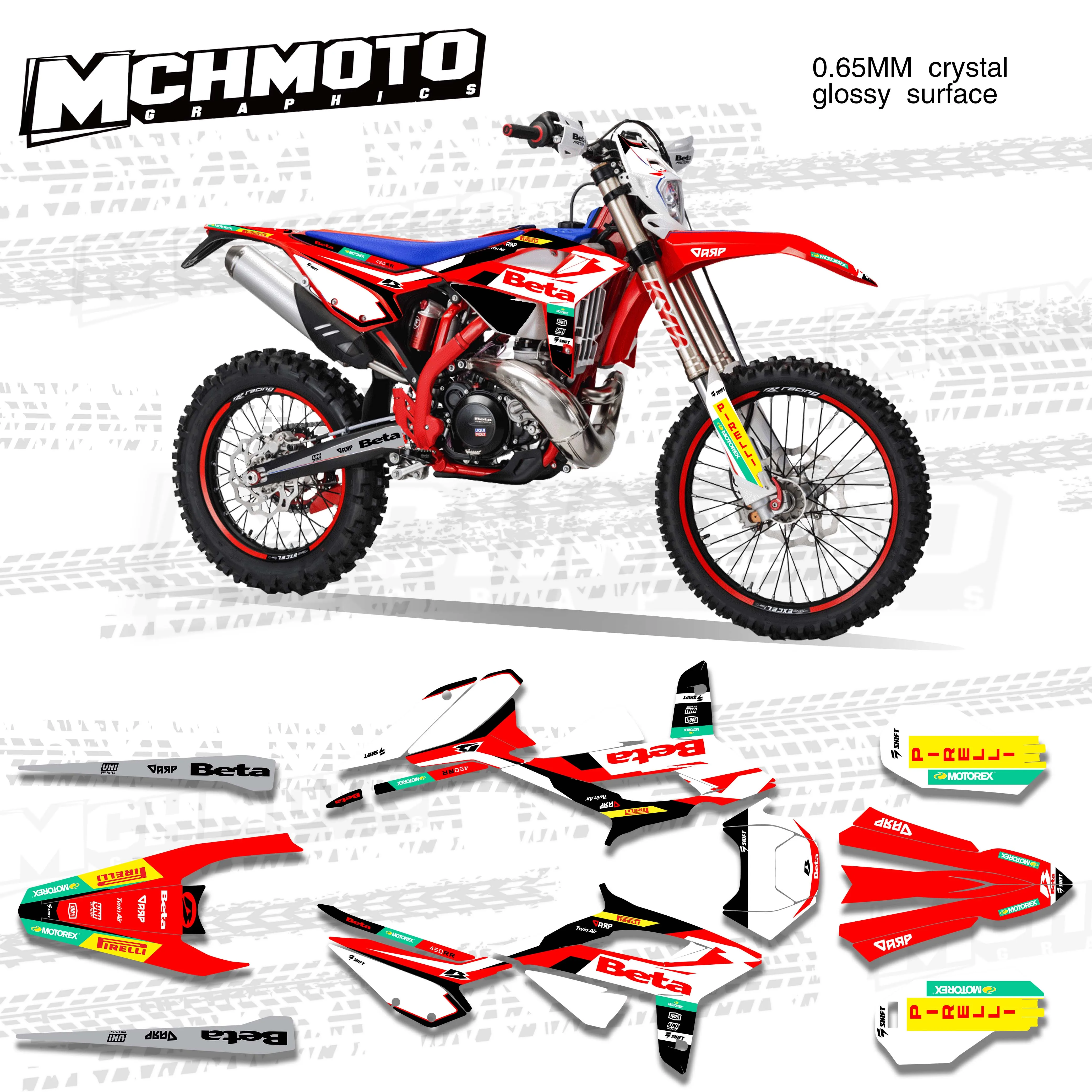 

MCHMFG Motorcycle Team Graphic Decal & Sticker Kit For BETA RR 20-22 2020 2021 2022 Sticker