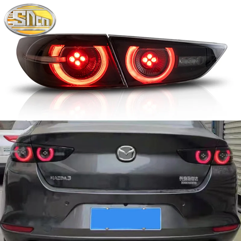 Car LED Tail Light Taillight For Mazda 3 Sedan 2019 - 2021 Rear Running + Brake Reverse Dynamic Turn Signal |