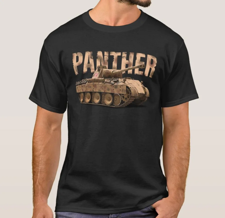 

Wehrmacht Panzerkampfwagen V Panzer Panther Tank T-Shirt. Summer Cotton Short Sleeve O-Neck Mens T Shirt New S-3XL