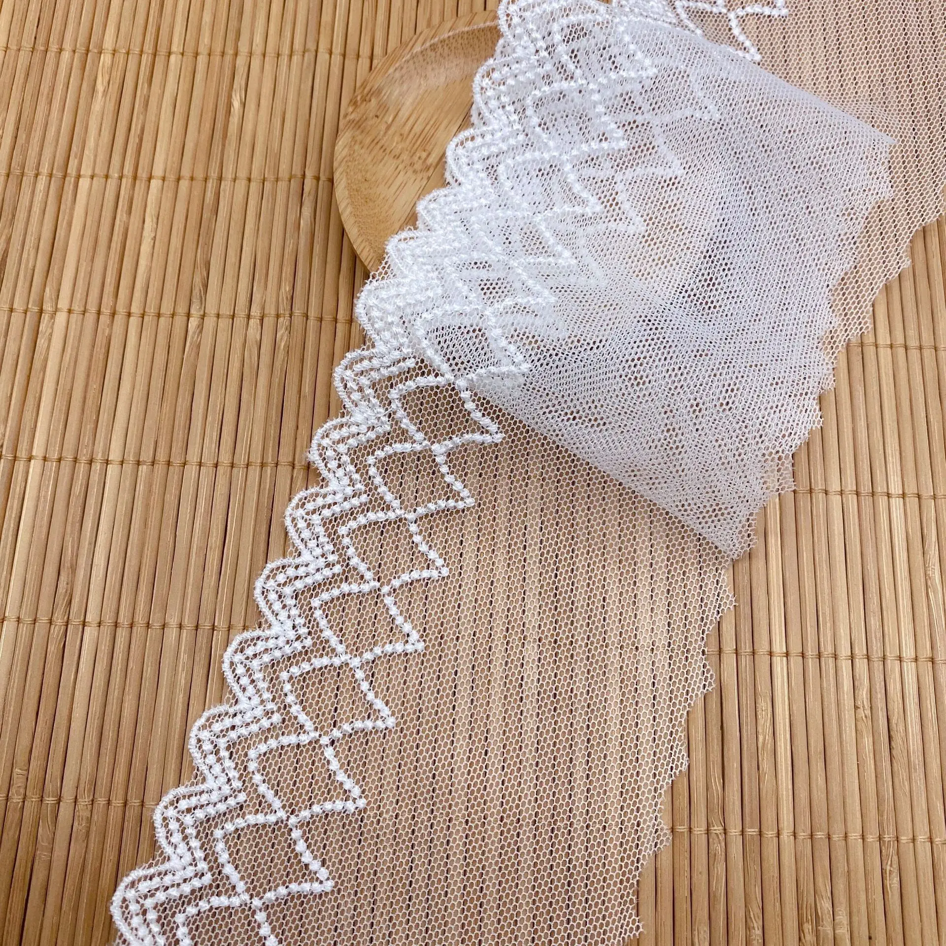 2 ярда/партия кружевные ленты с вышивкой