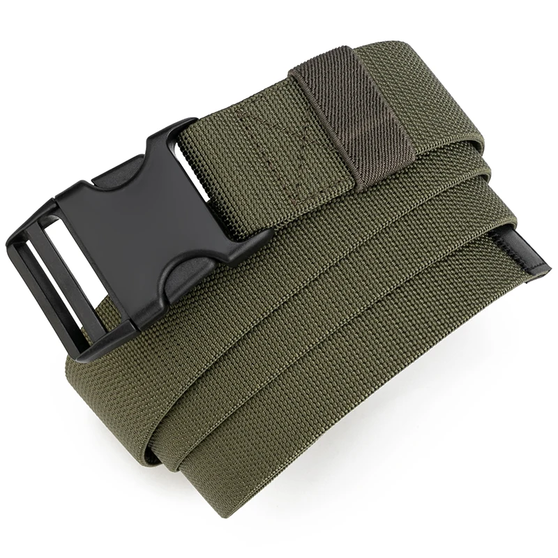 

Waist Belt 3.8cm Wide Men and Women Quick Release Buckle Casual Elastic Elastic Denim Belt Training Adjustable Tactics cinturone