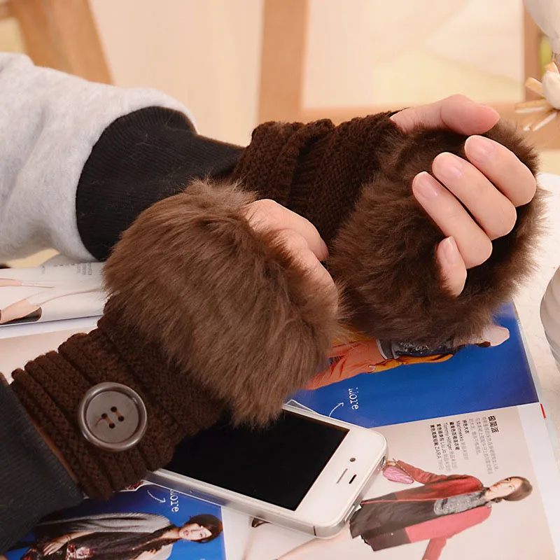 Женские зимние перчатки плисовые однотонный цвет Цвет обувь на платформе из