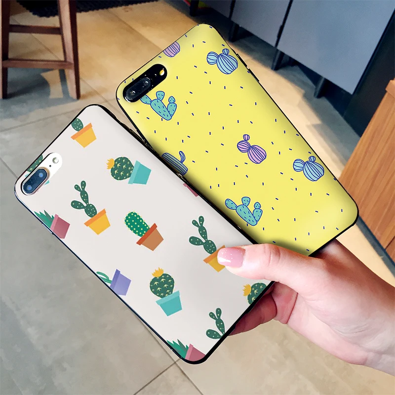 Чехлы для iPhone XR XS Max X 6 6S 7 8 Plus кактус мягкий IMD Телефон задняя крышка подарок |