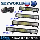 Светодиодсветильник панель SKYWORLD 4 5 15 18 20 23 дюйма 7D, прожектор с комбинированным лучом, для внедорожников нива, Лада, 4x4, УАЗ, грузовиков, кроссоверов, квадроциклов, 12 В, 24 В