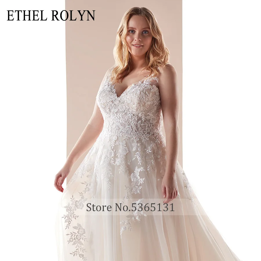 Этель ROLYN размера плюс свадебные платья 2021 свадебное платье Vestido De Noiva сексуальное