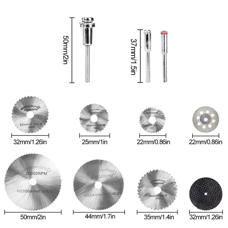 

SHGO HOT-42 шт. вращающиеся режущие диски набор инструментов алмазное режущее колесо мини быстрорежущие диски для циркулярной пилы и полимерные...