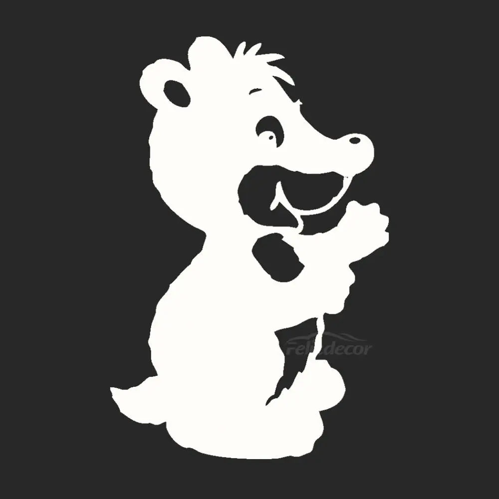 Счастливая родинка держит подбородок вручную Виниловая наклейка на автомобиль