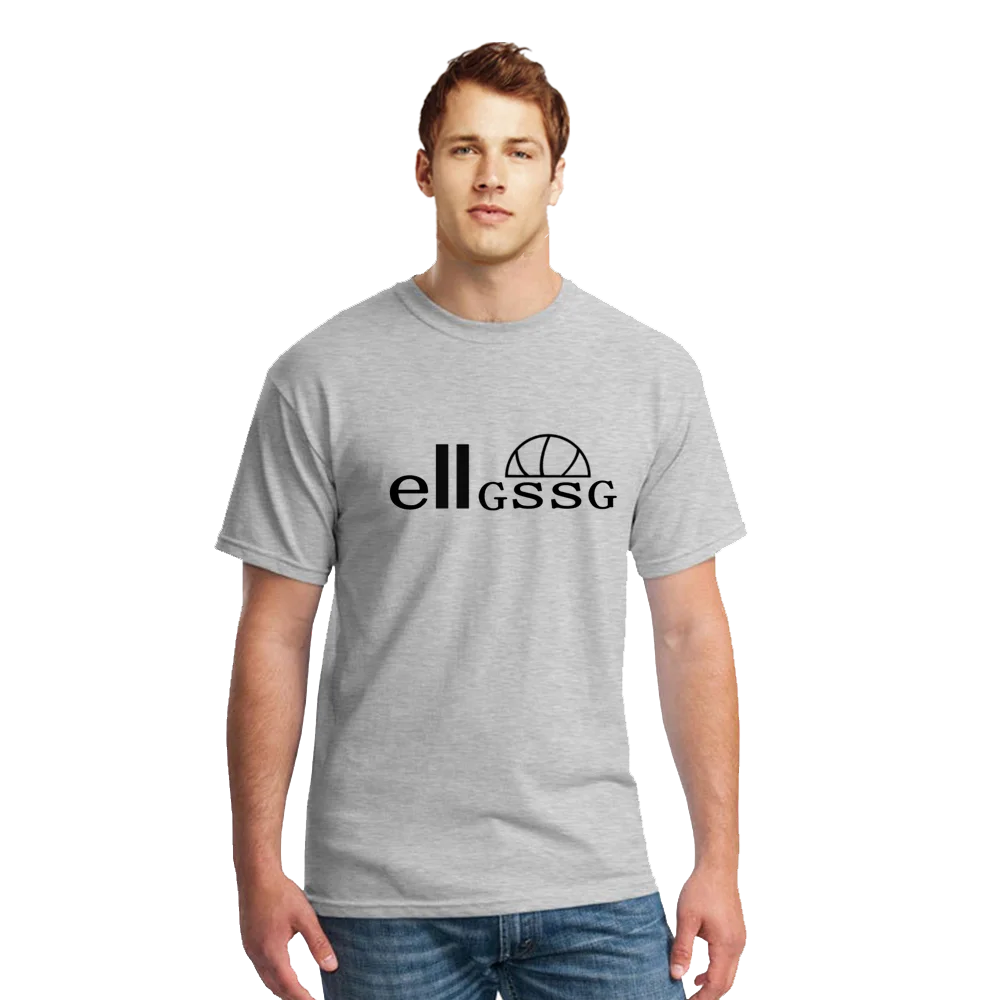 

Ellgssg brand summer European and American fashion brand printed round neck short sleeve men's Sweatshirt Casual Short Sleeve T-