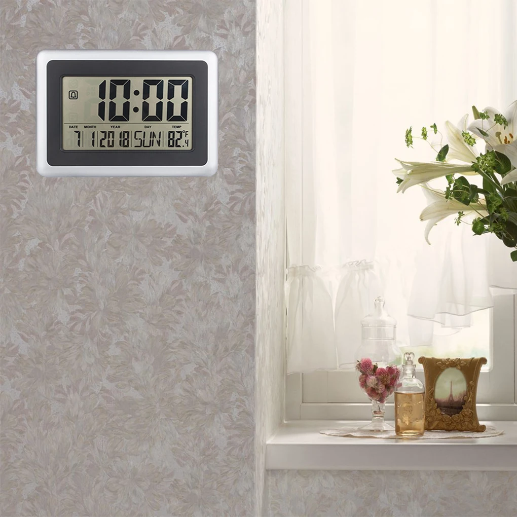 Новые ЖК цифровые большие настенные часы с термометром настольный календарь