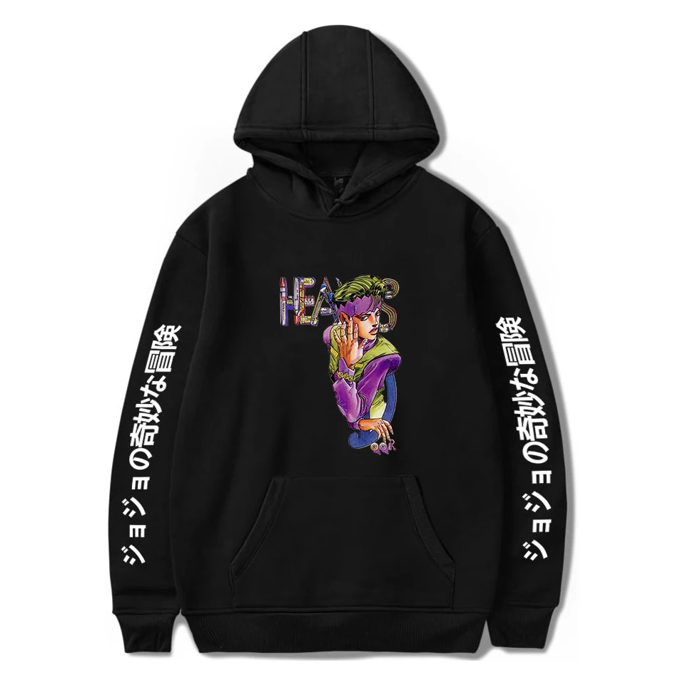 

New JOJO Hoodies Men Women Sweatshirts Casual Autumn Hooded Harajuku Hip Hop Hoodie Hot Comic JOJO white pullovers