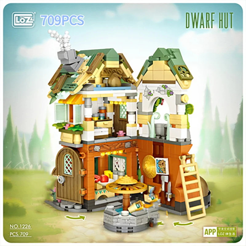 

LOZ MINI Blocks Forest Cabin/dwarf Hub Street Views Pressure relief/Folding/ Building Blocks Toys For Children Gifts