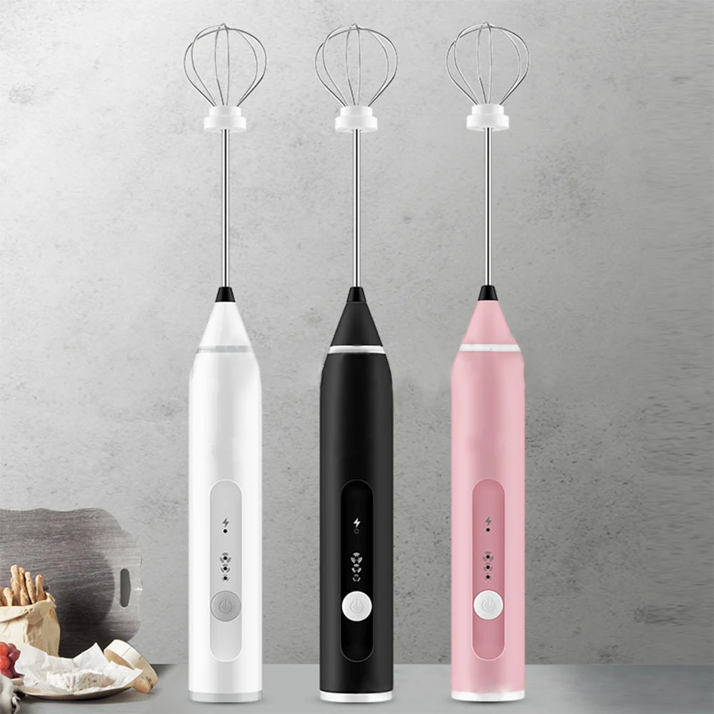 

Electric Milk Frother Mini Mixer Foamer Coffee Whisk Stirrer Egg Beater USB Rechargeable Mixer Egg Stirring Kitchen Cooking Tool