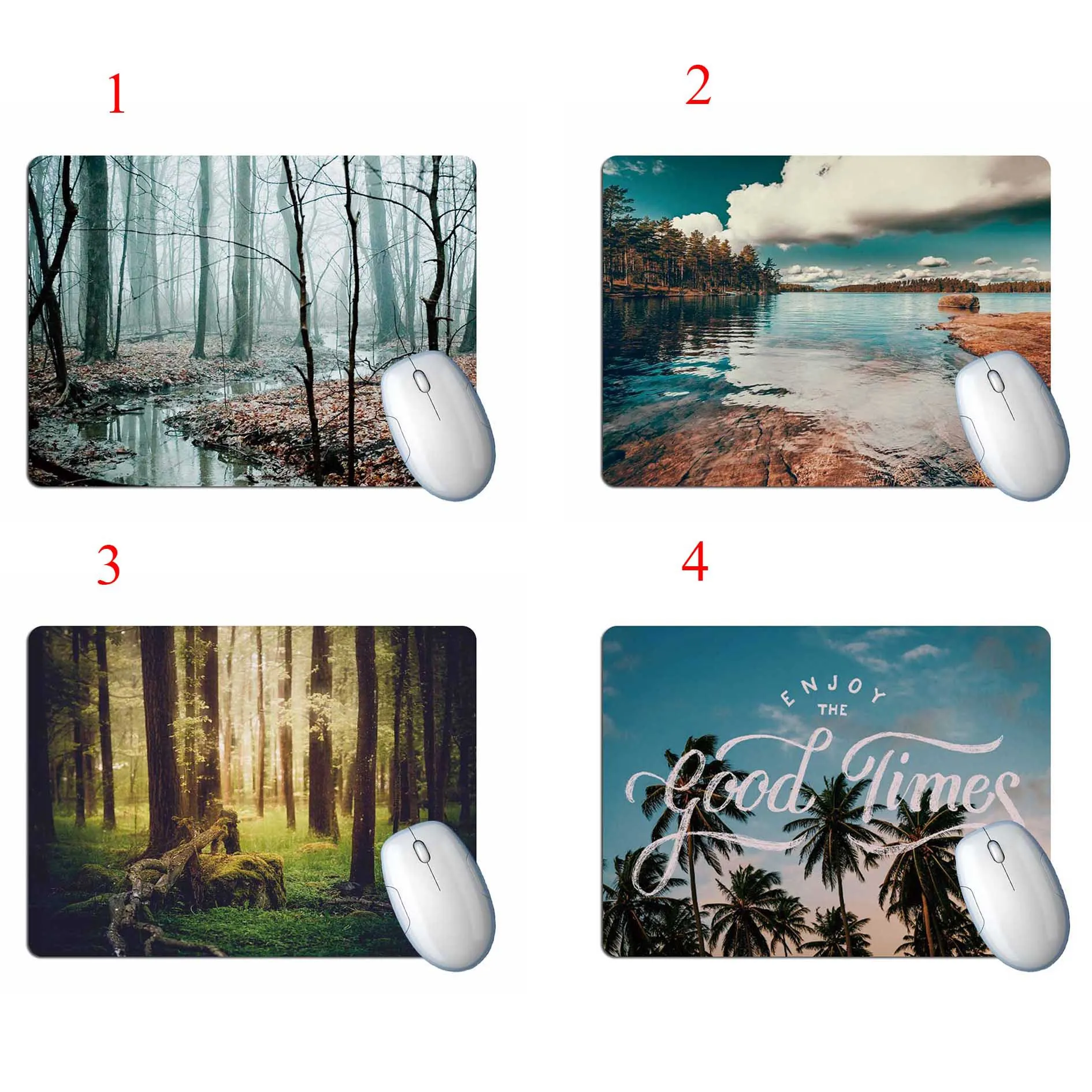

Forest Lake Scenery Mouse Pad Student Computer Mouse Non-slip Notebook Pad Office Keyboard Protection Pad Table Mat