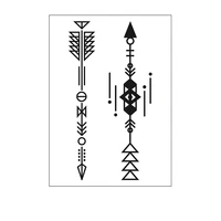 temporary tattoo sticker triangle arrow symbol totem geometric pattern waterproof fake body art tatoo for kids girl man woman