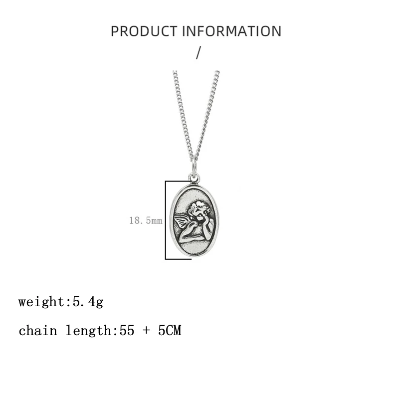 Silvology 925 пробы серебро 60 см Ангел детский длинный свитер цепочка ожерелье