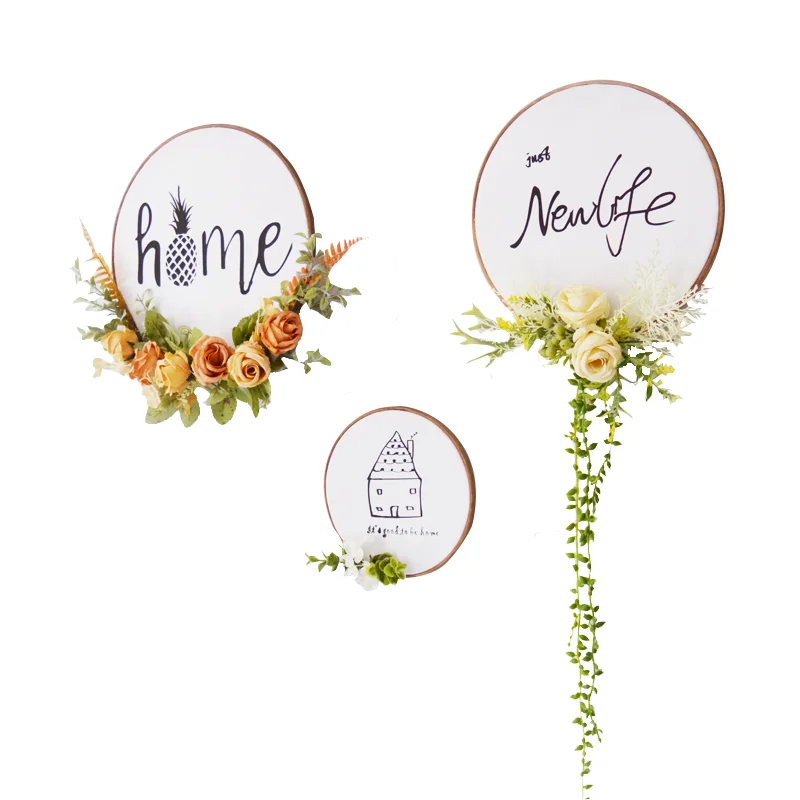 Искусственный цветок кольца DIY бамбуковая рамка цветы Настенный декор для