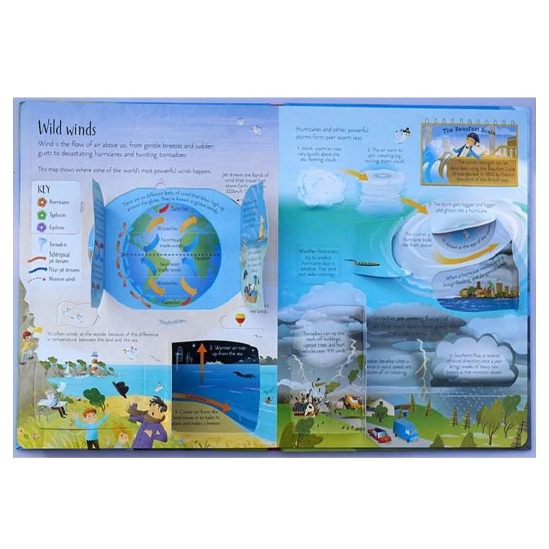 

Children Popular Book See Inside Weather and Climate Colouring Activity Book for Kids 3D Books