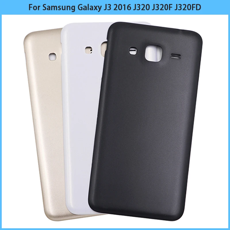 

New For Samsung Galaxy J3 2016 J320 J320F J320H J320FD Plastic Battery Back Cover Rear Door Panel Housing Case Replace