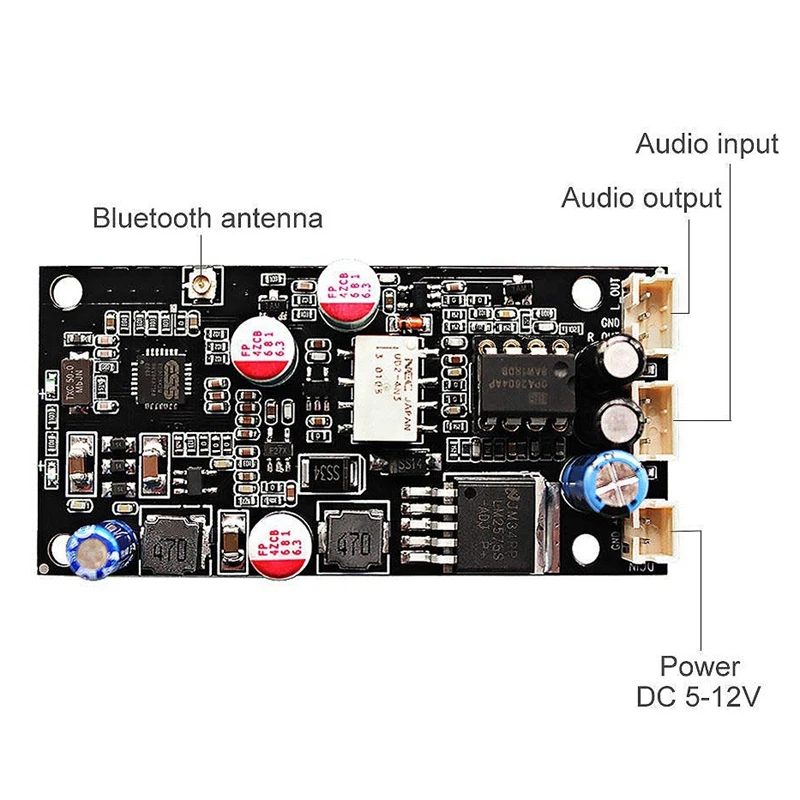 CSR8675 Bluetooth 5.0 Wireless Lossless o Stereo Receive ES9018 APTX-HD I2S DAC Support 24Bit/96Khz with Antenna A7-001 | Электроника