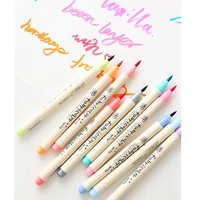 10pcs soft brush color marker pens set for drawing hand writing lettering calligraphy paint stationery school home diy art f805