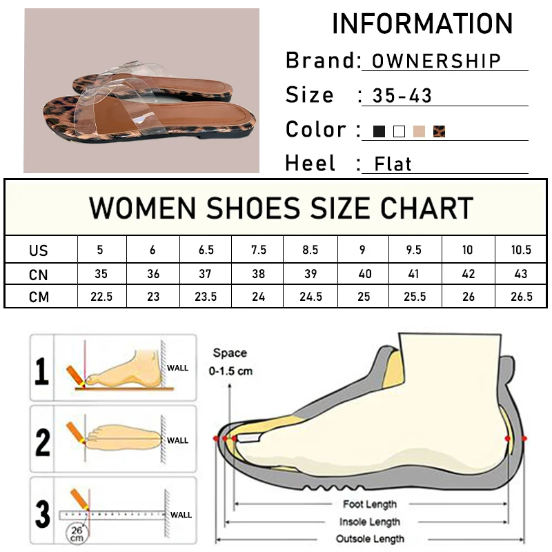 

2021 Women Sexy Leopard Slippers Woman Transparent PVC Slides Ladies Summer Footwear Plus Size Female Open Toe Casual Shoes