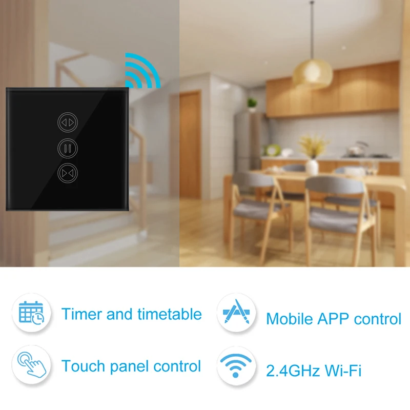 Smart Life шторка с WIFI переключатель для Электрический моторизованный занавес слепой Ролик затвора Голосовое управление для Google Home Amazon Alexa