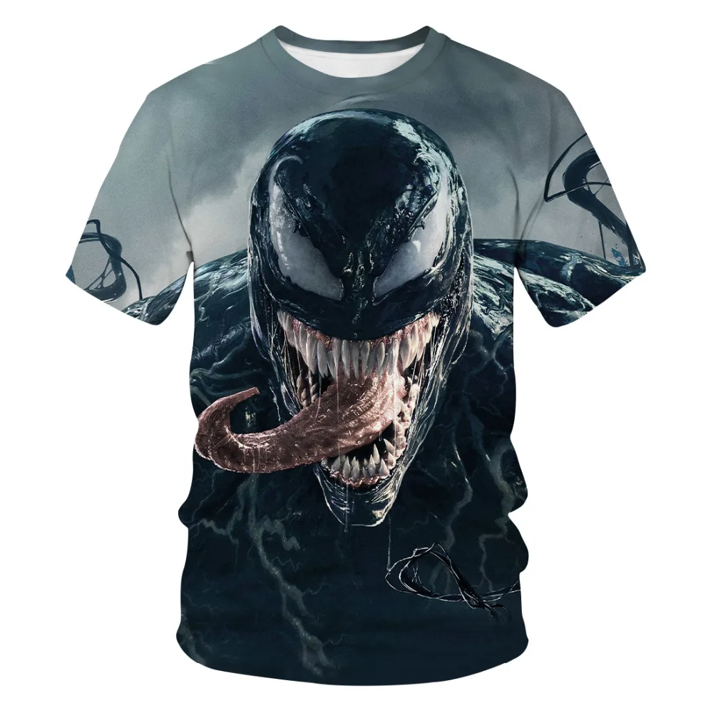 Новая серия Venom горячая Распродажа Мужская футболка летняя 3D печать круглый