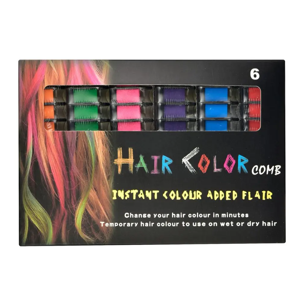 

6 шт./партия краска для волос гребень одноразовые краска для волос мини-гребень и Придерживайтесь волос ежедневного макияжа Танцевальная Ве...