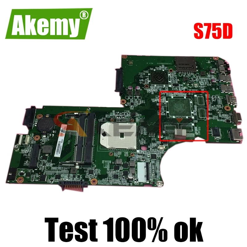 

Материнская плата AKEMY для ноутбука TOSHIBA Satellite S75D, FS1 DA0BD8MB8D0 DDR3, материнская плата, полный тест, 100% работа