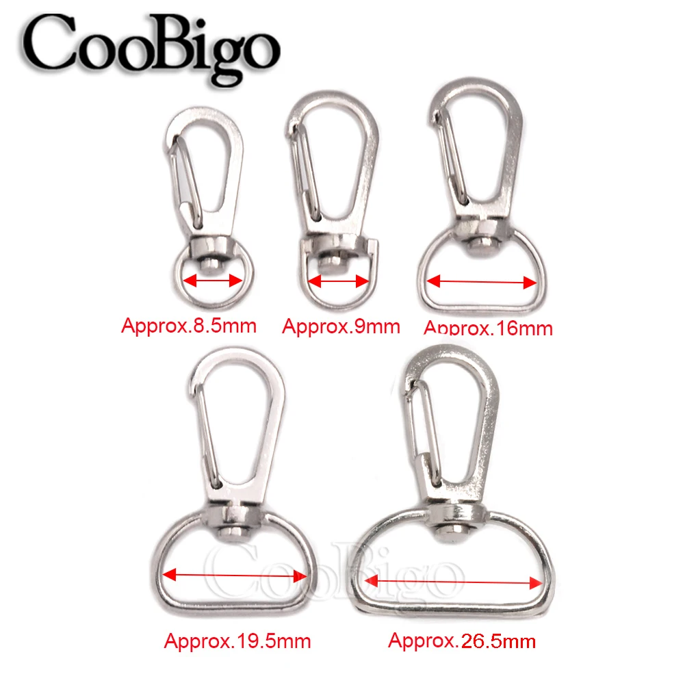 10pcs Metal Holder Key Chain Lobster Clasp Swivel Trigger Snap Hook Rings For DIY Craft Outdoor Backpack Bag Parts | Дом и сад