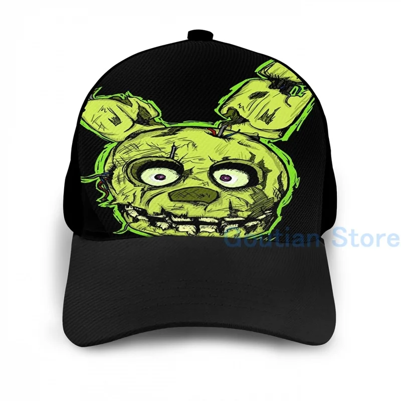 Модная баскетбольная Кепка FNAF - Springtrap для мужчин и женщин Черная унисекс с